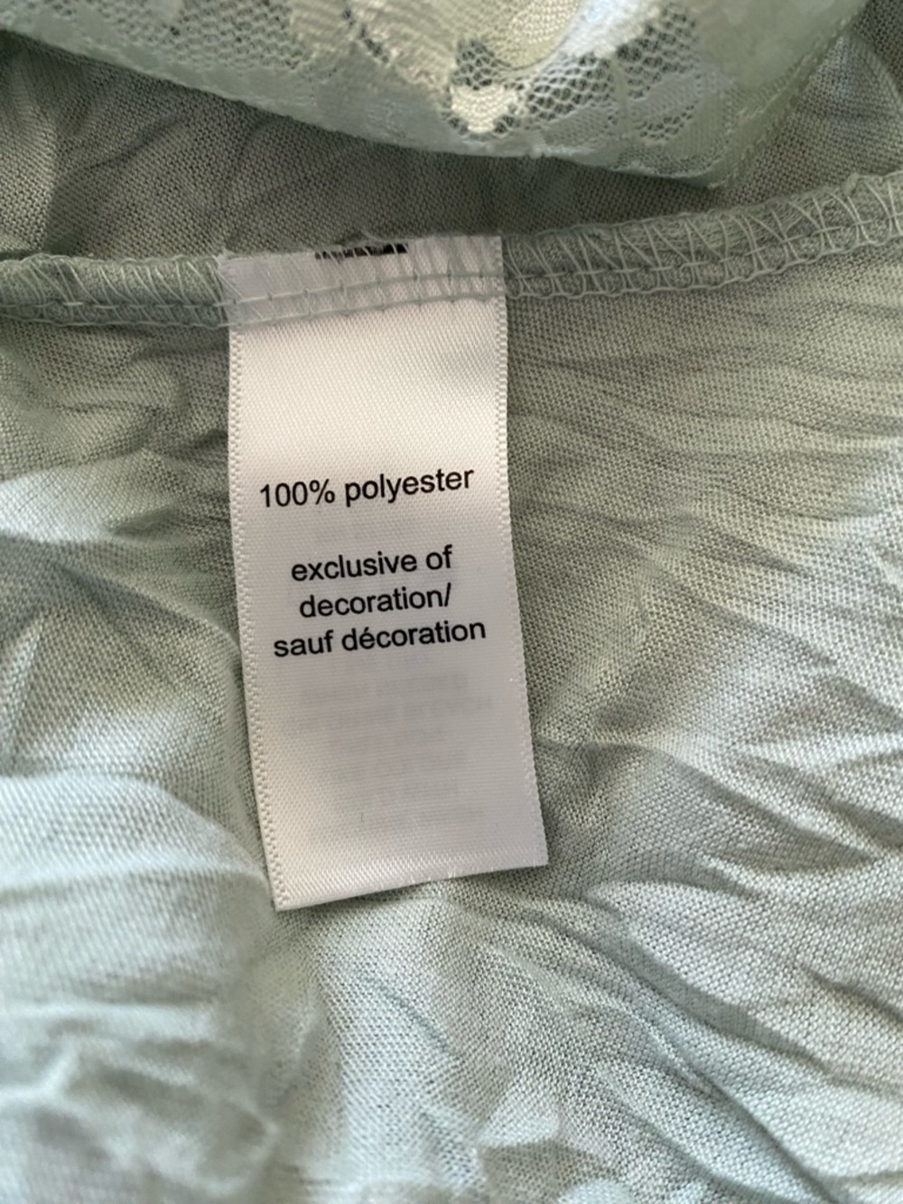 Maurices Crinkle Cami Lace Trim Light Sage Green XL - Picture 5 of 5